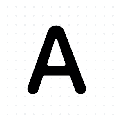 Example image of the letter A