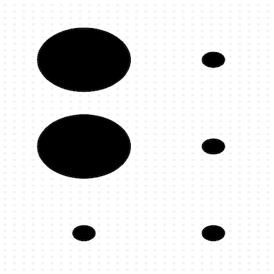 Braille of the letter B