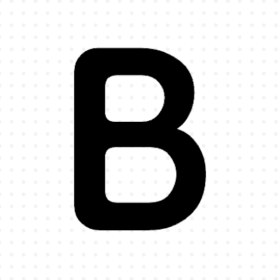 Example image of the letter B