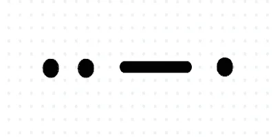 Letter F morse code