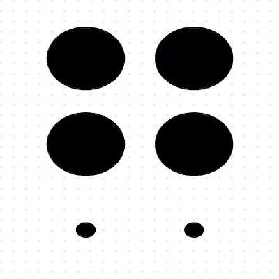 Braille of the letter G