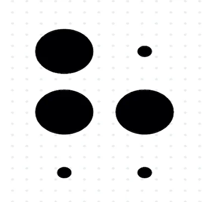 Braille of the letter H