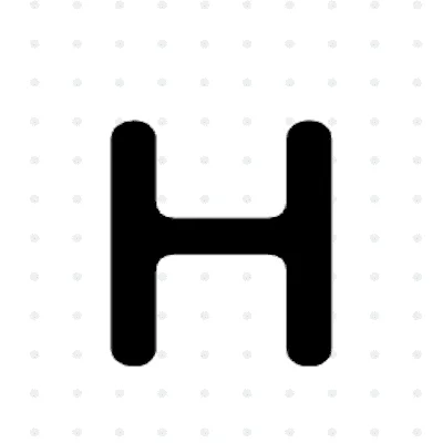 Example image of the letter H