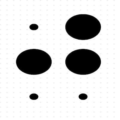 Braille of the letter J