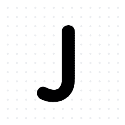 Example image of the letter J