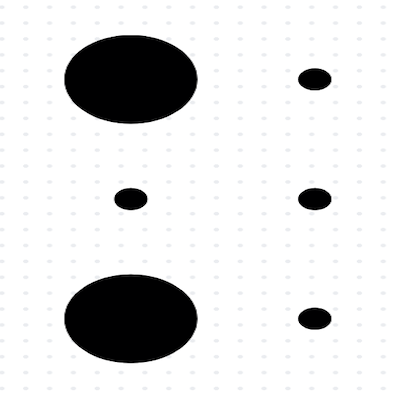 Braille of the letter K