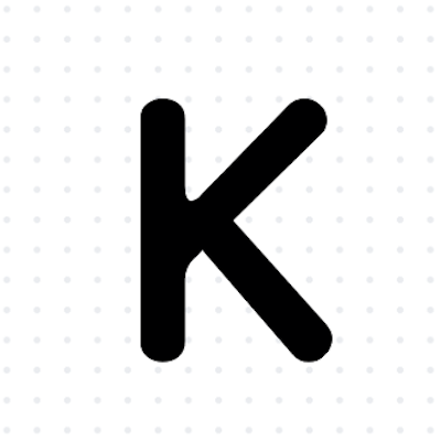 Example image of the letter K