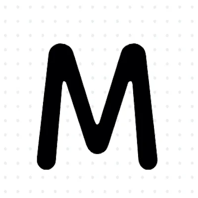 Example image of the letter M