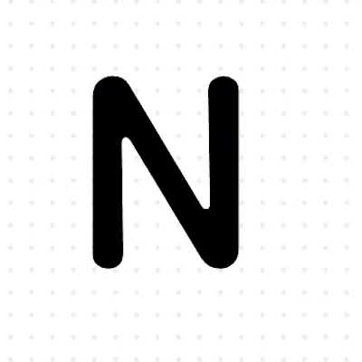 Example image of the letter N