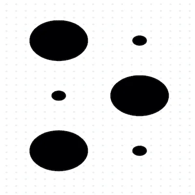 Braille of the letter O