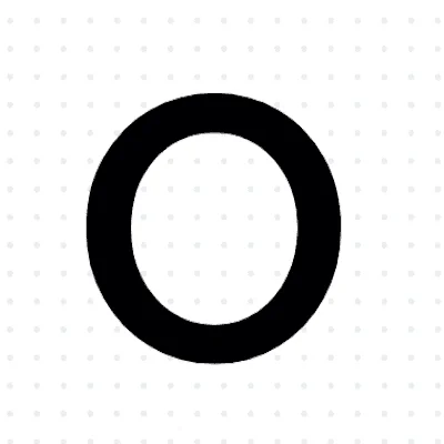 Example image of the letter O