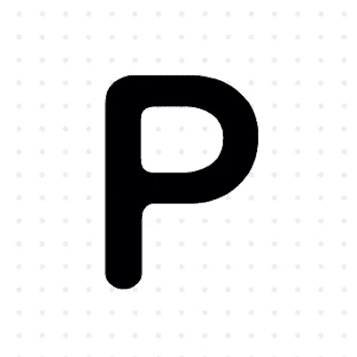 Example image of the letter P