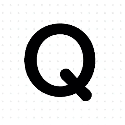 Example image of the letter Q