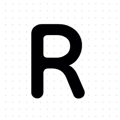 Example image of the letter R