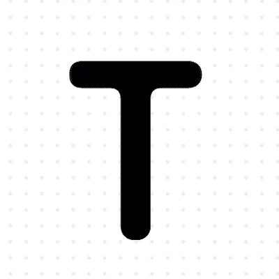 Example image of the letter T