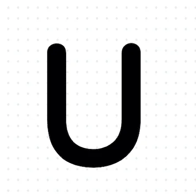 Example image of the letter U