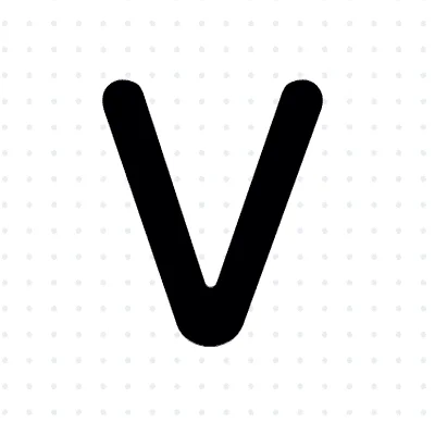 Example image of the letter V