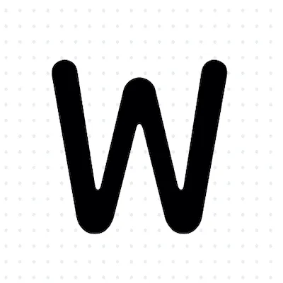 Example image of the letter W